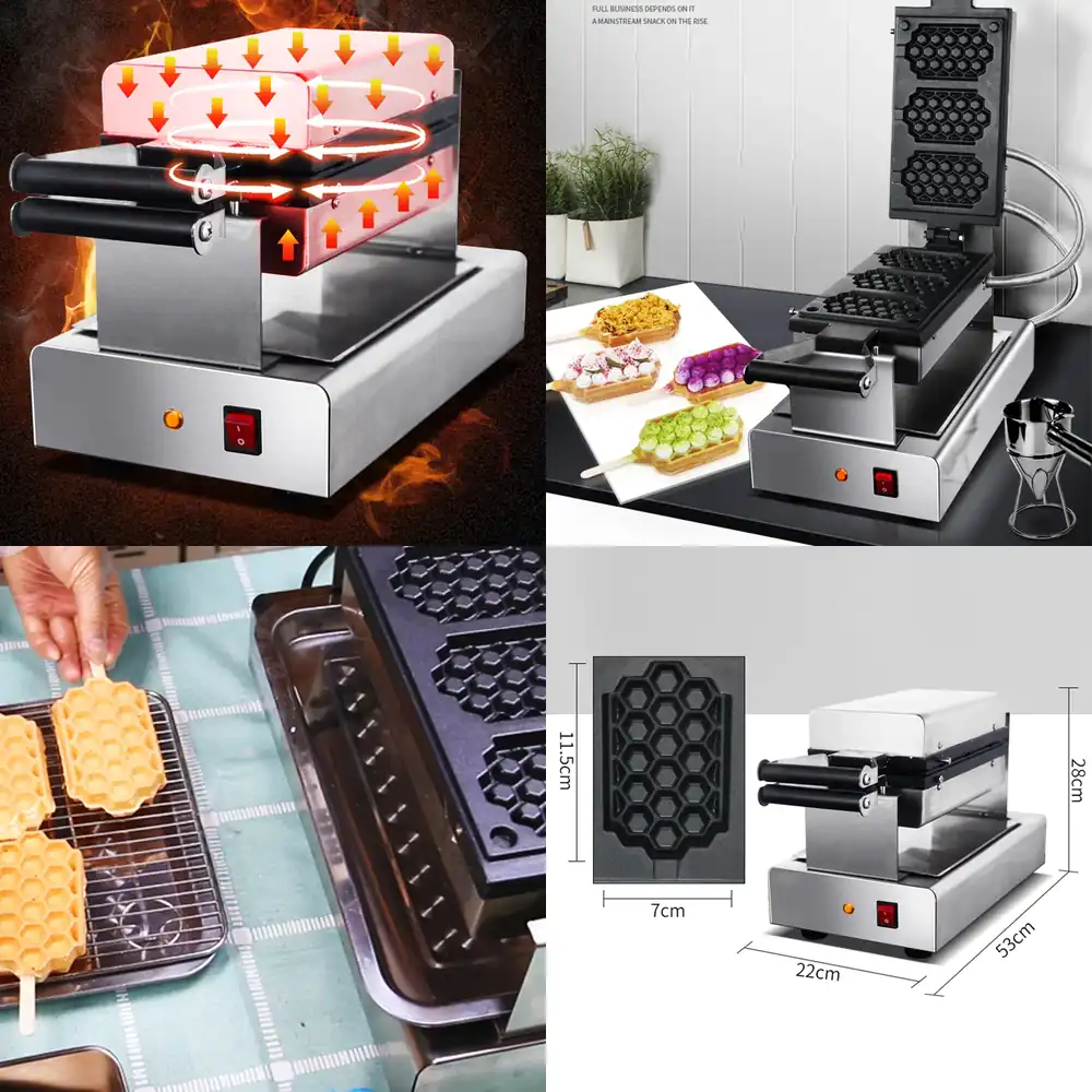 Commercial Kitchen Machinery - Ticari Elektrikli Mutfak Waffle Makinesi Petek