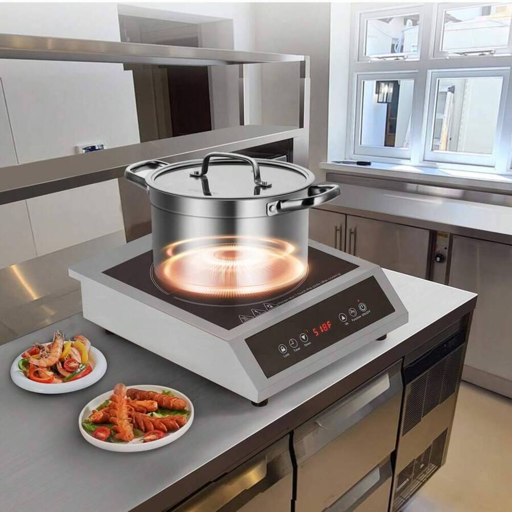Induction Cooker Commercial - Taşınabilir Ocak, 1800W Ticari Brülör, 9