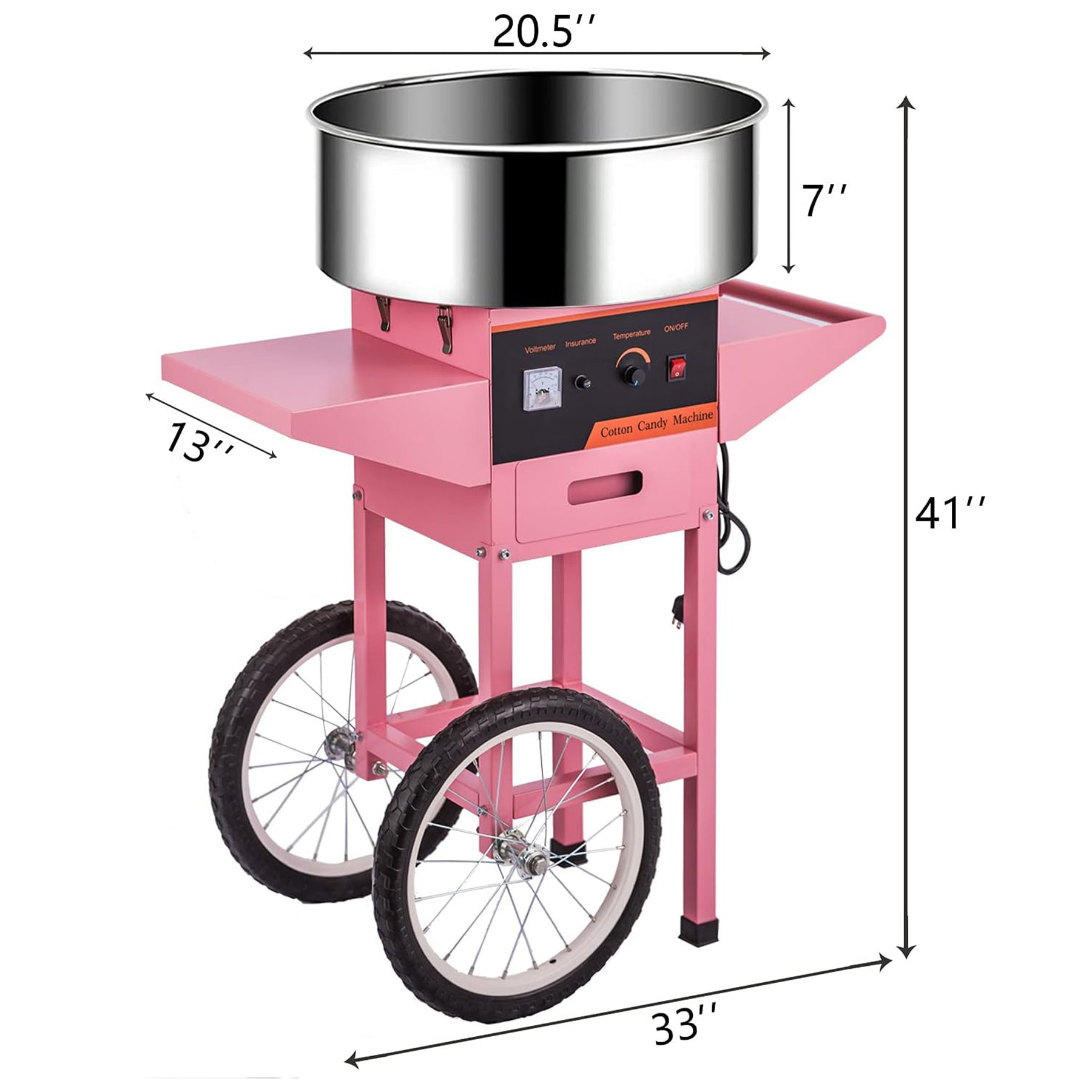 Tekerlekli Arabalı Ticari Pemb - Candy Floss Machine Commercial incelemesi ve fiyatı
